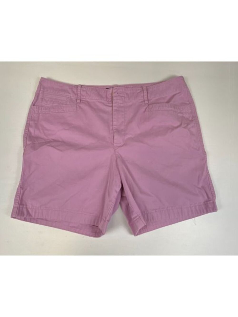Lauren Ralph Lauren Women's Lavender Flat Front Shorts Size 16 Cotton Casual